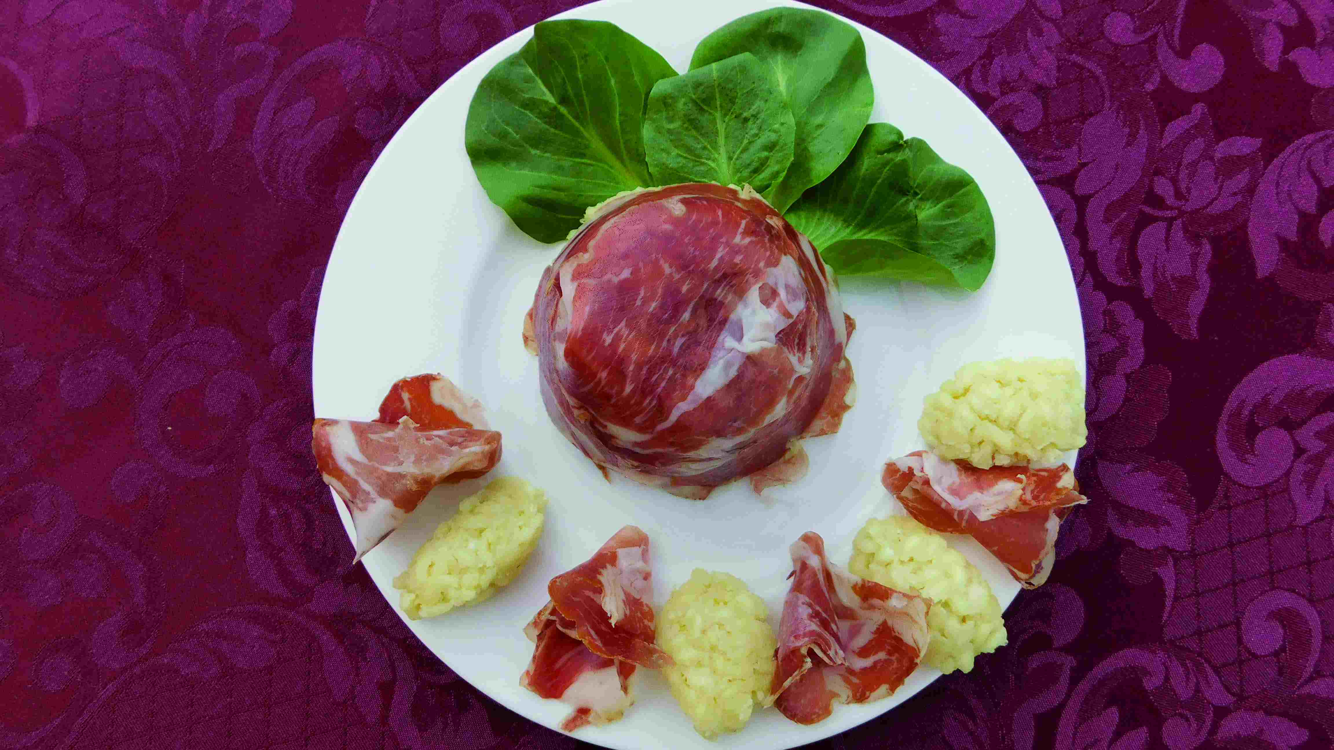 Timballo di riso con Coppa Piacentina DOP